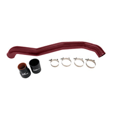 Wehrli Tuyau de refroidisseur intermédiaire côté conducteur 3 po 11-16 Chevrolet 6.6L LML Duramax - rouge WCFab