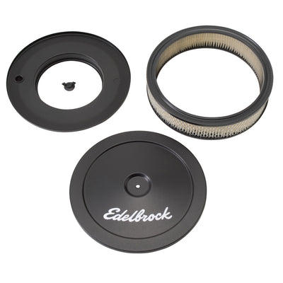 Edelbrock Pro-Flo Black 10" Round Air Cleaner with 2" Paper Element