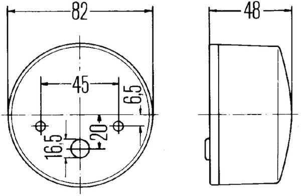 Hella 3185 Amber/White Turn/Side Marker Lamp