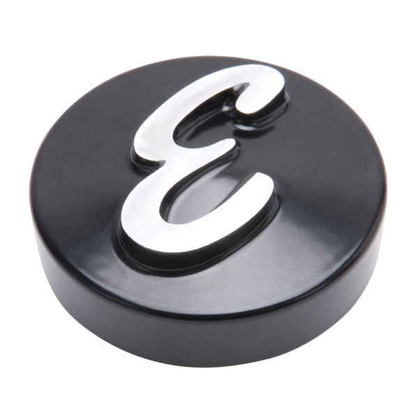 Edelbrock E Logo Black Anodized Nut (Machined "E") for Pro-Flo Unv. 14" Round Air Cleaners