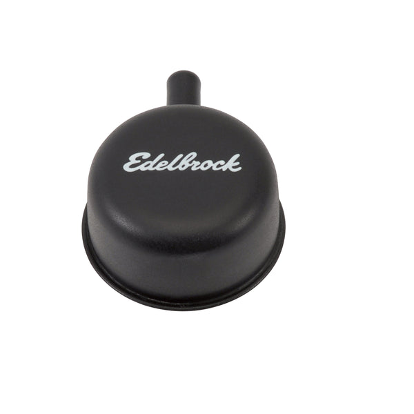Edelbrock Signature Series Crankcase Breather Cap #4413 with 90 Degree Vent Nipple