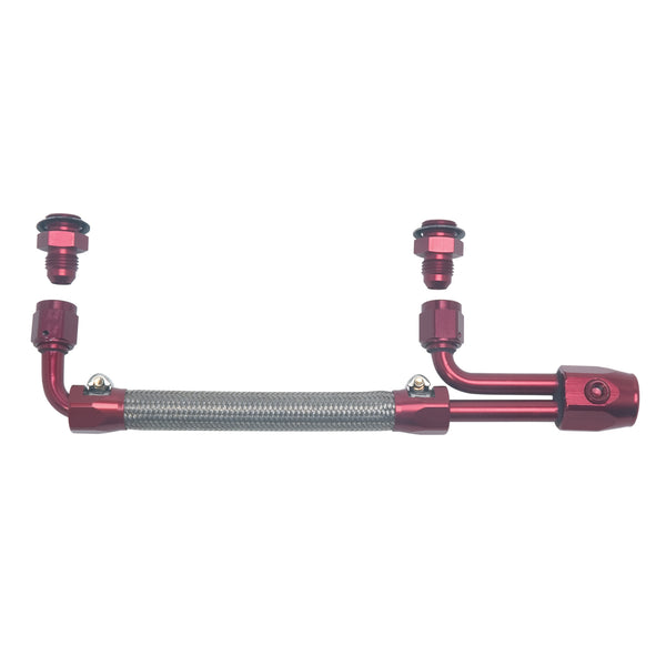 Edelbrock Dual-Quad Fuel Line Kit — Chrome