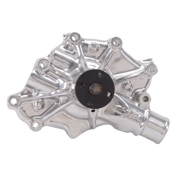 Edelbrock Water Pump #8845 For Small-Block Ford 1986-93, 5.0L V8, Rev. Rotation, Polished
