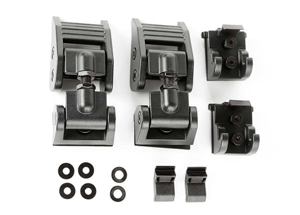 Rugged Ridge Hood Catch Kit Textured Black - 201819 Jeep Wrangler/Gladiator
