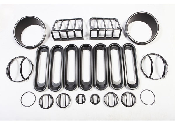 Rugged Ridge Grilles de protection de feux — 2007-2016 Jeep Wrangler