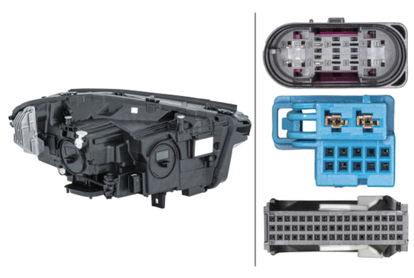 Hella Headlight Assembly — 2021-2022 Mercedes-Benz GLA250 (HEL013074751)