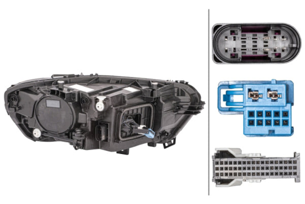Hella Headlight Assembly — 2020-2021 Mercedes-Benz CLA250 (HEL015086551)