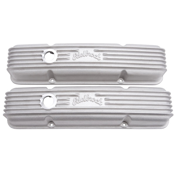 Edelbrock Classic Series Valve Cover for Chevy 262-400 V8 1959-86 — Satin (41439)