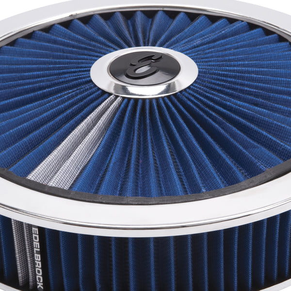 Pro-Flo 14IN Round Air Cleaner Blue - Edelbrock