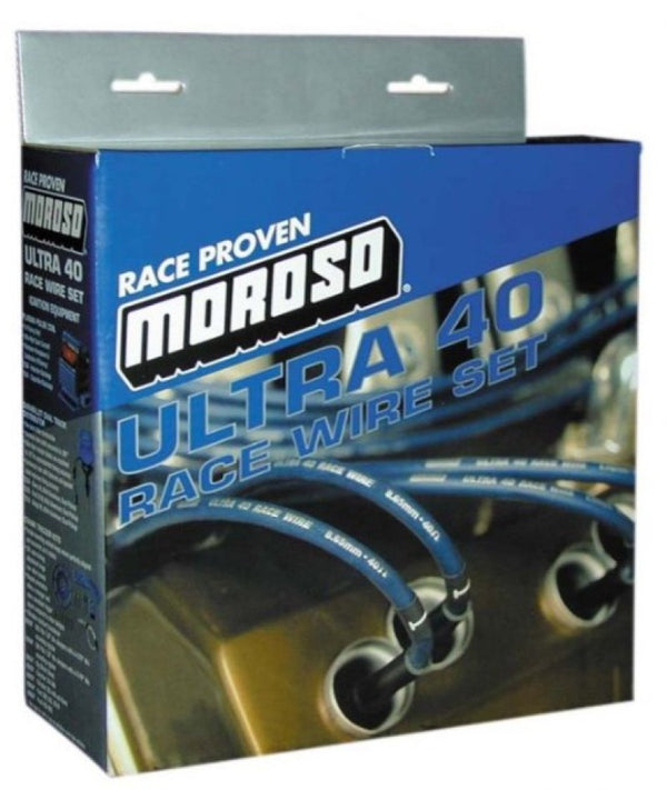 Moroso Jeu de fils d'allumage Chevrolet Small Block (arbre à cames surélevé) - Ultra 40 - non gainé - noir
