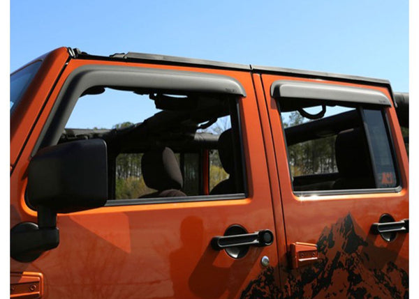 Rugged Ridge Window Visorsmatte Black 0716 Jeep 4Dr Wrangler