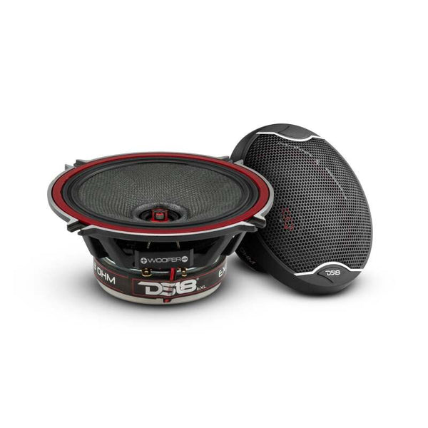 DS18 5.25in 80 Watts RMS 3 ohm 2-Way Coaxial Speakers And Component System w/ Fiberglass Cone