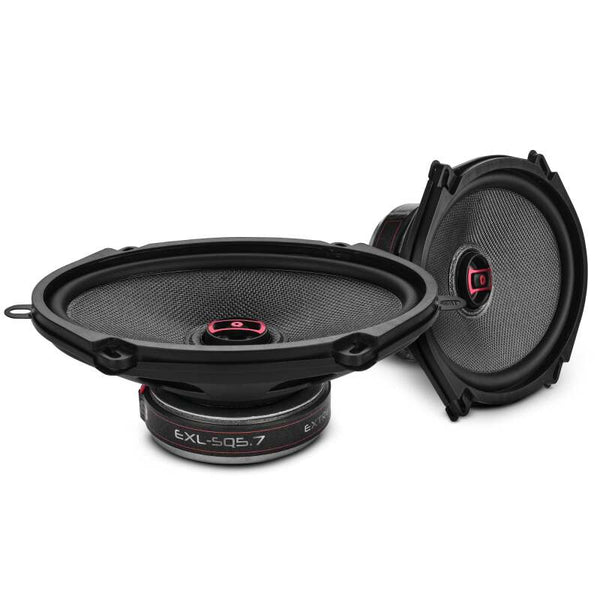 DS18 5x7in 120 Watts RMS 3 ohm 2-Way Coaxial Speakers And Component System w/ Fiberglass Cone