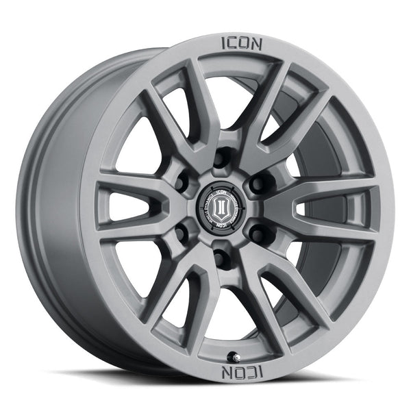 Icon Vehicle Dynamics Icon Alloys Vector 6 Titanium 17 X 8.5 / 6 X 5.5 / 0 mm / 4.75 Bs