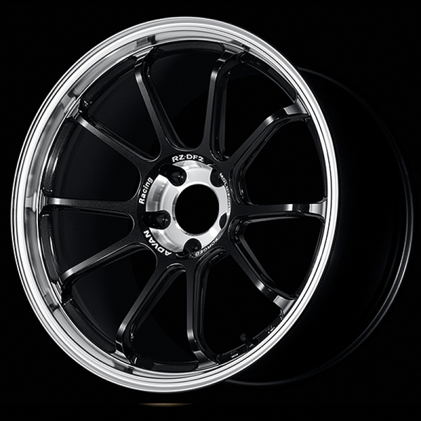 Advan RZ-DF2 19x10.5 / +32 Offset / 5x120 / 72.5mm Bore / Diamond Cut and Racing Titanium Black