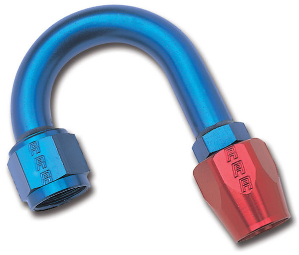 Russell Performance Embout de tuyau -6 AN rouge/bleu à pleine circulation 180 degrés (rayon de ligne centrale de 1 po)