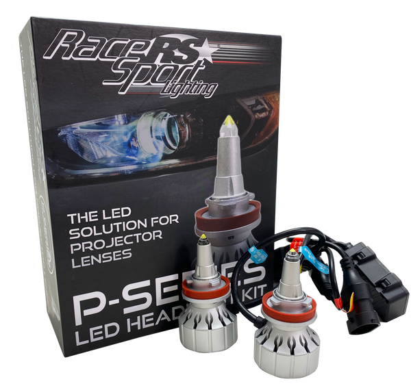 Race Sport 9012 P-Series Projector Perfect Beam 60-Watt LED Headlight Upgrades - True 360 Degree Down Road Pattern