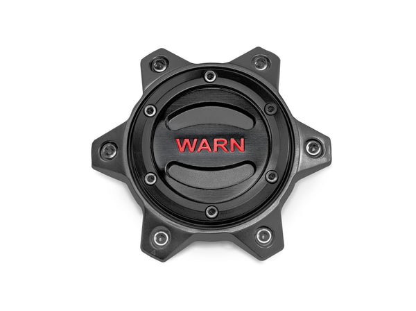 Warn Optional Wheel Center Cap - Black/Red 6 Lug
