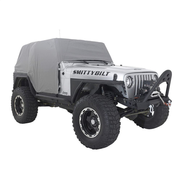 Smittybilt 1992-2006 Wrangler YJ/TJ Waterresistant Cab Cover with Door Flaps - Gray