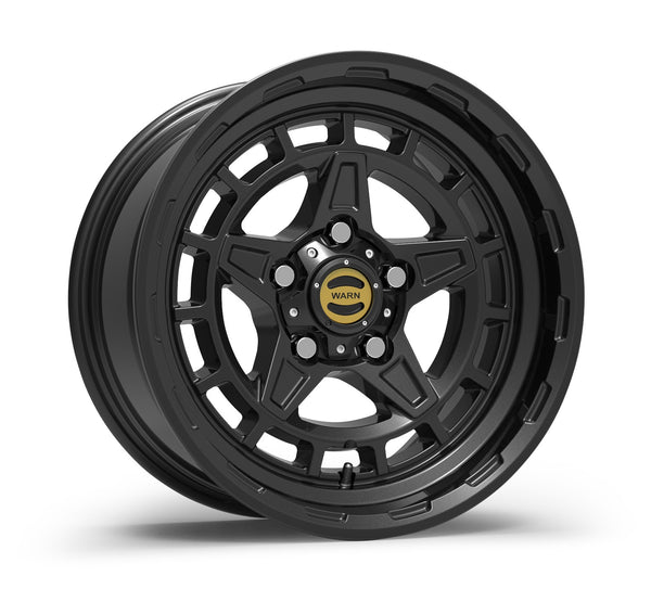 WARN Epic Diamond Cutter Wheel - Black 5 Lug — 2007+ Jeep Wrangler