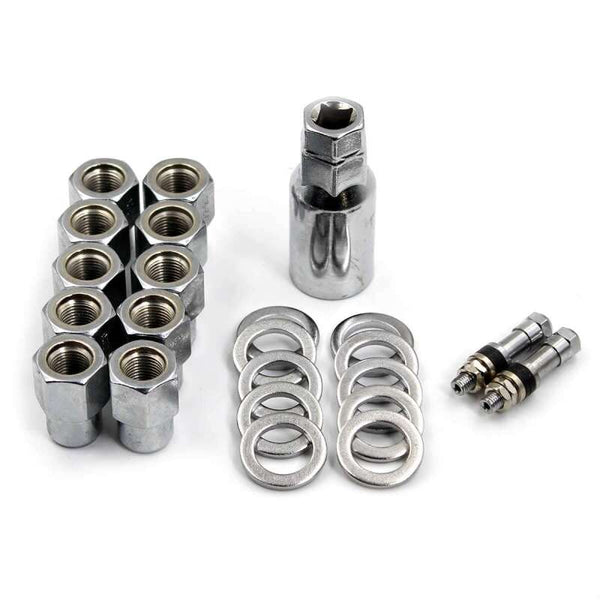 Race Star Ensemble d'écrous de roue Pro Forged 1/2 po ouverts tige .50 po tête 13/16 po (rondelle de 1.063 po de diamètre extérieur) - ensemble de 10
