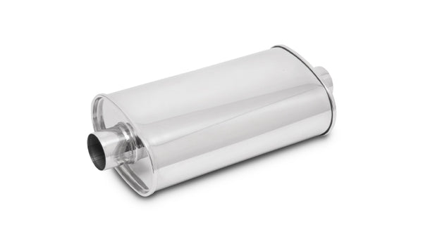 Vibrant Performance - 1100- STREETPOWER Oval Muffler, 2.00 in inlet/outlet (Center-Center)