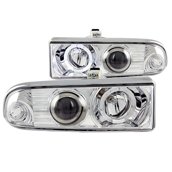 ANZO USA - Projector Headlight Set with Halo — 1998-2004 Chevrolet Blazer / S10 - 111016
