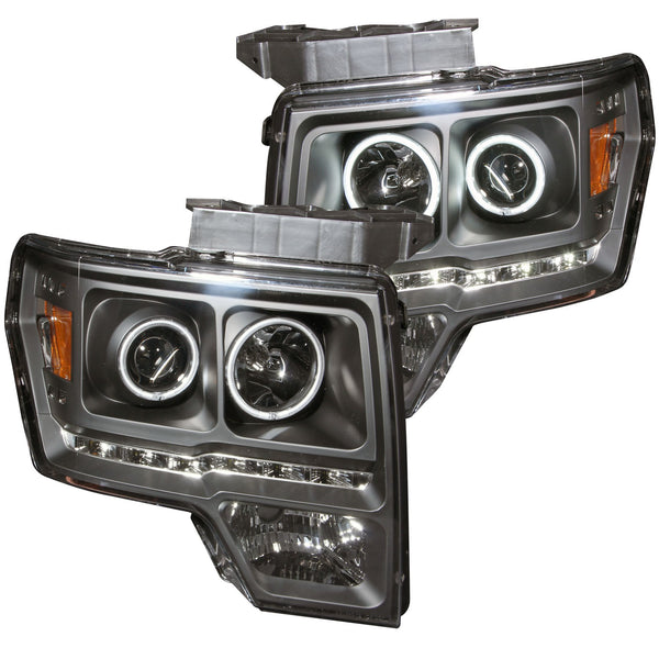 ANZO USA - Ensemble de phares à projecteur avec halo — 2009-2014 Ford F-150 - 111298