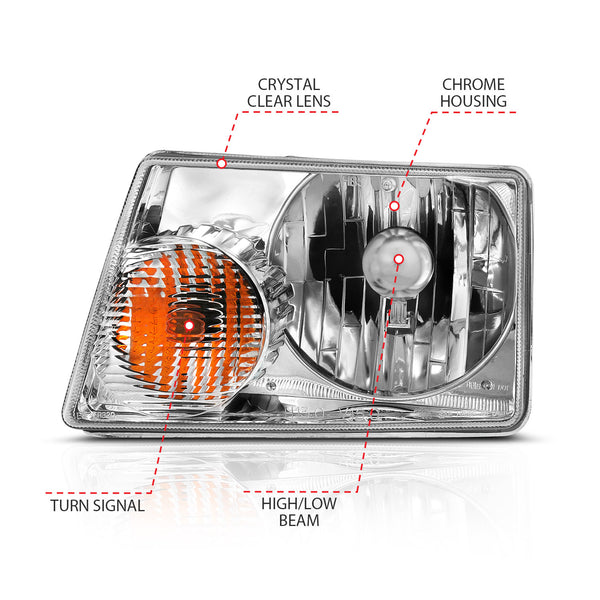 ANZO USA - Phares cristal - 111473 — 2001-2011 Ford Ranger