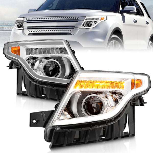 ANZO USA - Projector Headlight - 111576 — 2011-2015 Ford Explorer