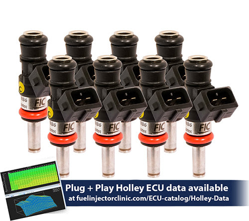 Fuel Injector Clinic Fuel Injector Set (130 Lbs/hr At OE 58 PSI Fuel Pressure, High-Z) (ISH03-1200H)