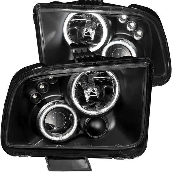 ANZO USA - Projector Headlight Set with Halo — 2005-2009 Ford Mustang - 121166
