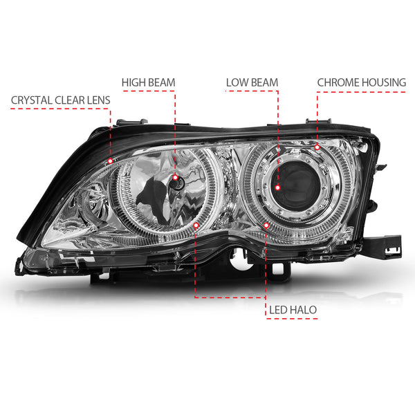 ANZO USA - Ensemble de phares à projecteur avec halo - 121212
