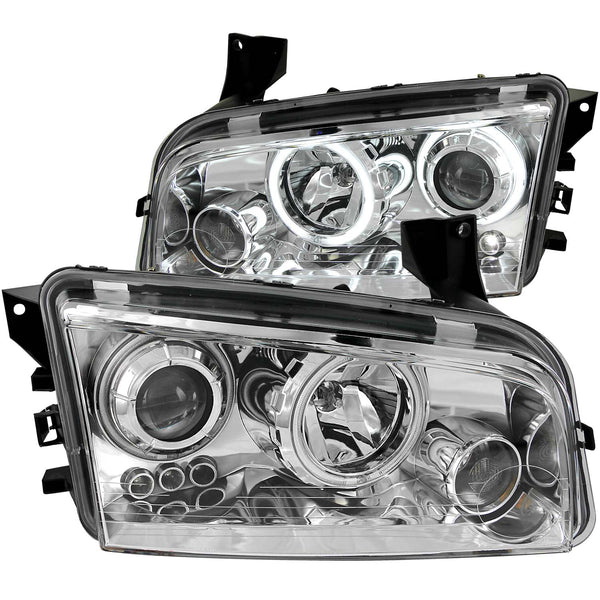 ANZO USA - Ensemble de phares à projecteur avec halo — 2006-2010 Dodge Charger - 121217