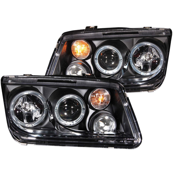 ANZO USA - Ensemble de phares à projecteur avec halo — 1999-2005 Volkswagen Jetta - 121369