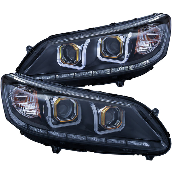 ANZO USA - Ensemble de phares à projecteur - 121492 — 2013-2015 Honda Accord