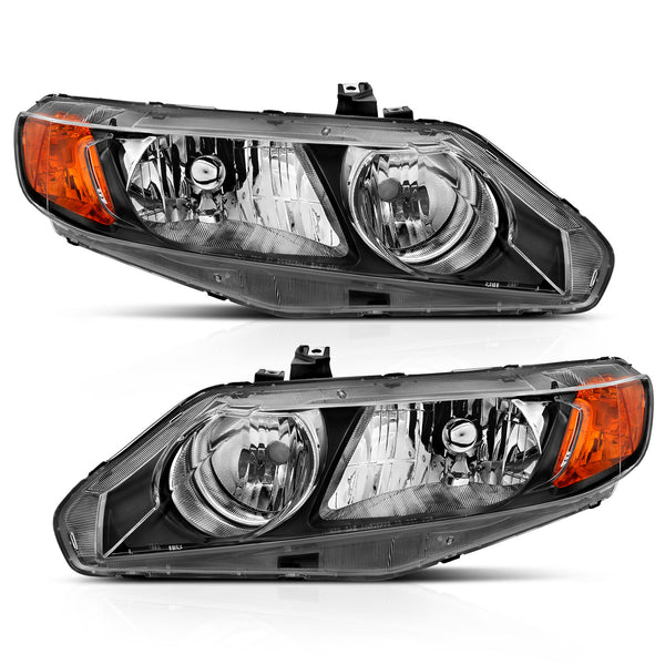 ANZO USA - Crystal Headlight - 121547 — 2006-2011 Honda Civic