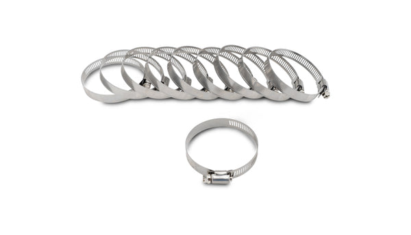 Vibrant Performance - 12158 - S.S. Worm Gear Clamps (Pack of 10) - Clamping Range: 4.56 in.-5.51 in.