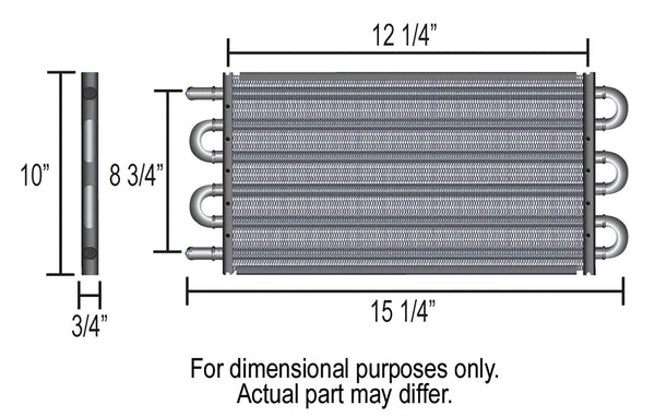 Derale 8 Pass 15" Dyno-Cool Series 6000 Aluminum Transmission Cooler