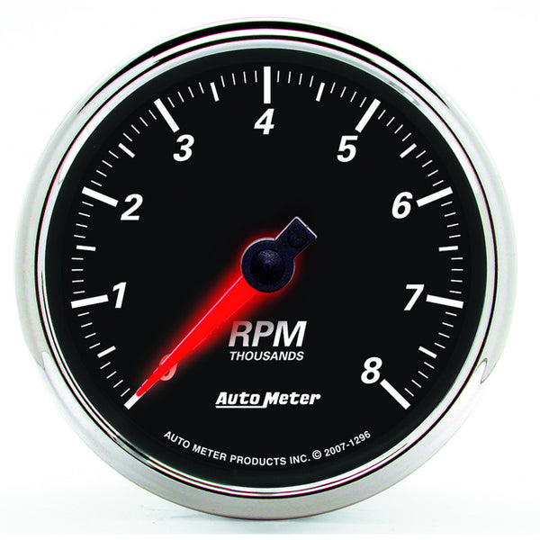 AutoMeter 3-3/8" IN-Dash Tachometer, 0-8,000 RPM, Designer Black II
