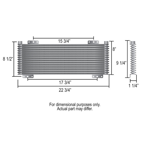 Derale 13 Row Series 9500 Plate & Fin Transmission Cooler Kit, 5/8" Inverted flare
