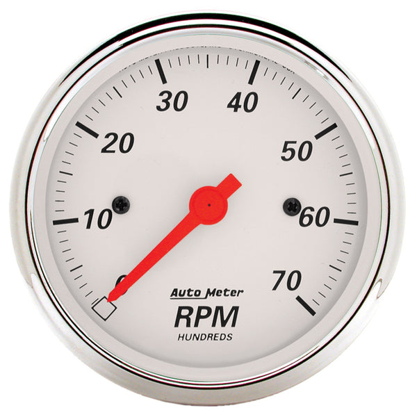 AutoMeter 3-1/8" IN-Dash Tachometer, 0-7,000 RPM, Arctic White