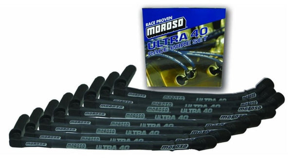 Moroso Jeu de fils d'allumage GM LS - Ultra 40 - gainé - fil de 9.25 po (utiliser avec la pièce n° 68470/68472) - noir
