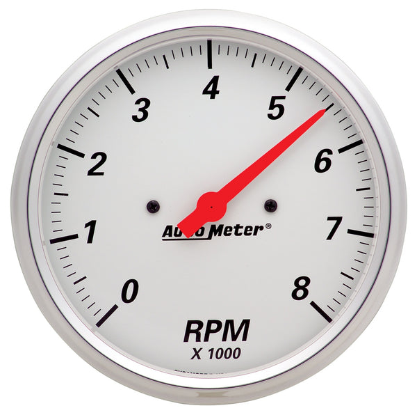 AutoMeter 5" IN-Dash Tachometer, 0-8,000 RPM, Arctic White
