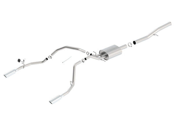 Borla Cat-Back Exhaust System - ATAK — 2014-2018 Chevrolet Silverado 1500 / 2015-2018 GMC Sierra 1500 (140572)