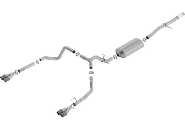 Borla Cat-Back Exhaust System - Touring — 2019-2026 Chevrolet Silverado 1500 / GMC Sierra 1500 (140768CF)