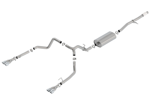 Borla Cat-Back Exhaust System - Touring — 2019-2026 Chevrolet Silverado 1500 / GMC Sierra 1500 (140780)