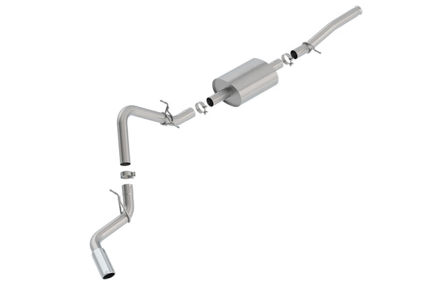 Borla Cat-Back Exhaust System - S-Type — 2022-2026 Chevrolet Silverado 1500 / GMC Sierra 1500 (140805)