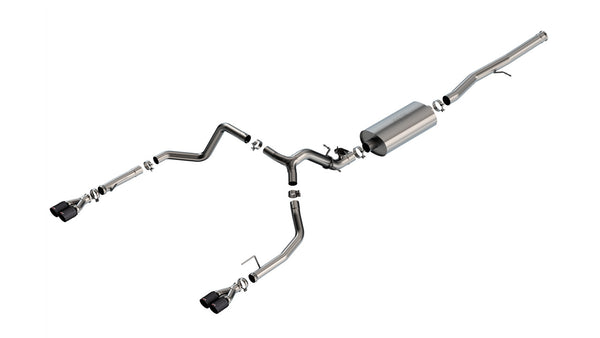 Borla Cat-Back Exhaust System - Touring — Rear — 2024-2026 Chevrolet Silverado 1500 / GMC Sierra 1500 (140991CFBA)
