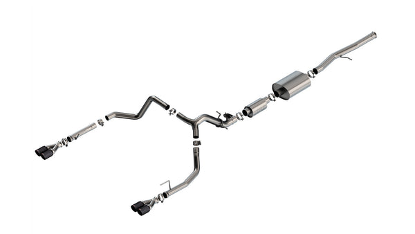 Borla Cat-Back Exhaust System - S-Type — Rear — 2024-2026 Chevrolet Silverado 1500 / GMC Sierra 1500 (140994CFBA)